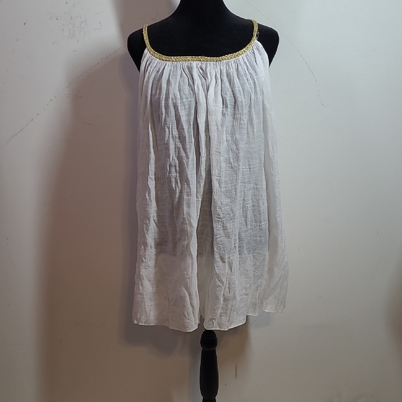 Ashley Stewart Tops - Ashley Stewart White Top with Gold Accents